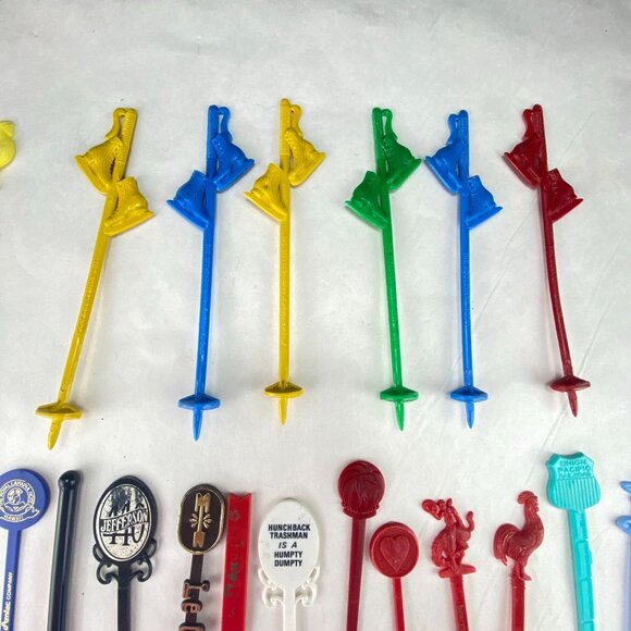 Vintage Swizzle Sticks Mixed Lot of 44 - Picture 3 of 10